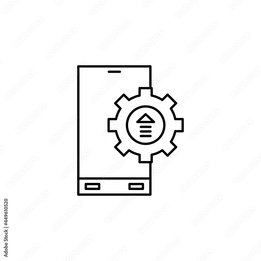 mobile system upgrade configuration icon mobile system upgrade configuration icon