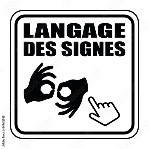 Logo langage des signes.