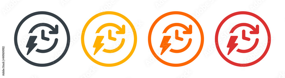 Quick time, fast, rapid and productive icon Quick time, fast, rapid and productive icon
