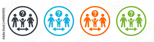 Child custody icon vector set. Law and justice collection
