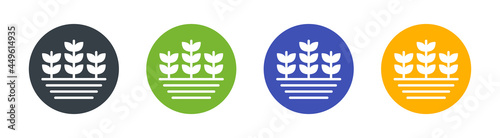 Crops icon set. Agriculture concept
