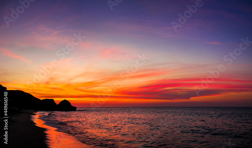 Sunset in santa marta, colombia