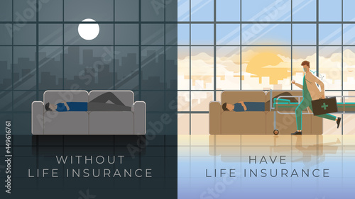 The disparity in medical treatment accessibility, The differences in people with life insurance receive urgent care from a doctor. Compare to a person without that left to lie sick alone in the dark.