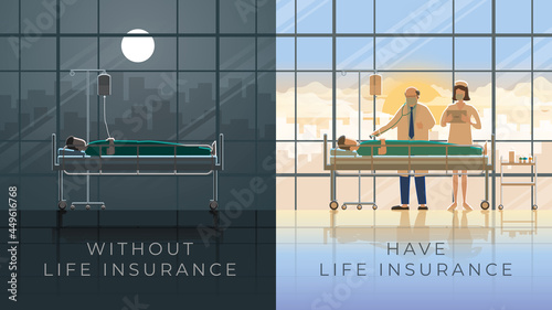 The disparity in medical treatment accessibility, The differences in people with life insurance receive care from doctor and nurse. Compare to a person without that left to lie sick alone in the dark.