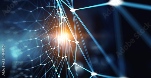 Global network image . Mixed media