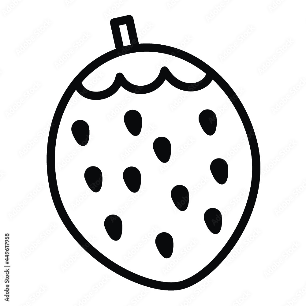 illustration of a strawberry outline illustration of a strawberry outline