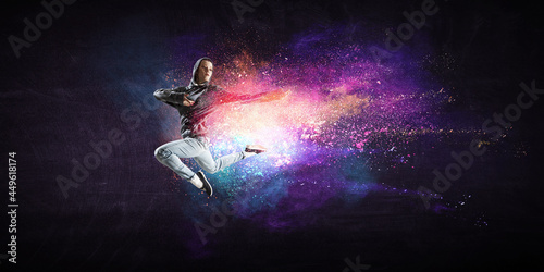 Modern female dancer in action