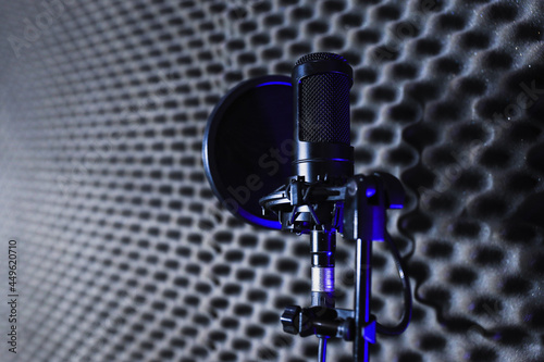 Recording equipment consists of mic, condenser mic and mic holder