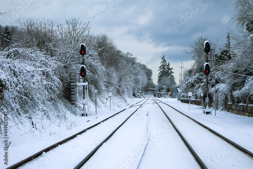 railway in winter