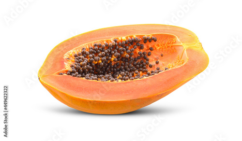 papaya isolated on a white background