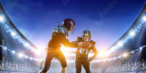 American football players . Mixed media © Sergey Nivens