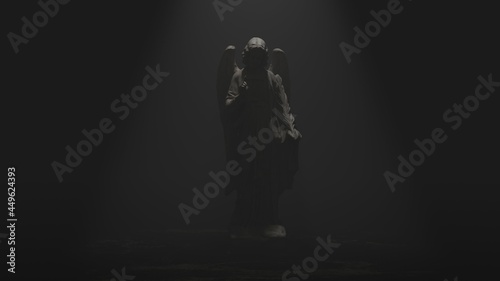 angel statue in the dark