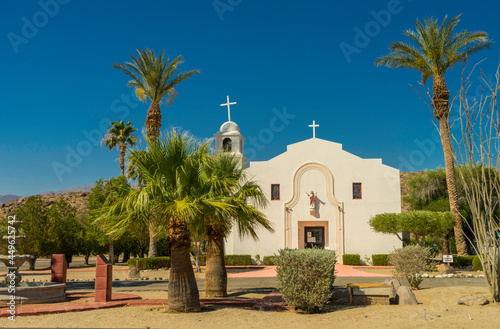 A White Church in Anza Borrego Desert State Park Area, California photo
