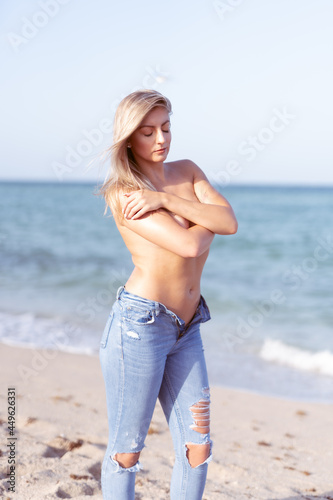 Gorgeous girl in the beach