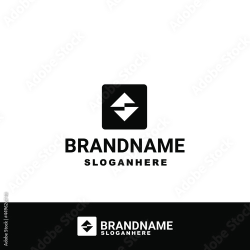 Letter S Square shape logo design vector