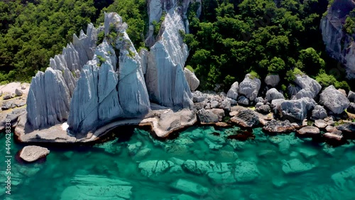 下北半島の仏が浦空撮
