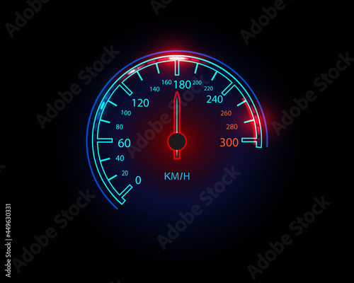 Car speedometer motion meter background