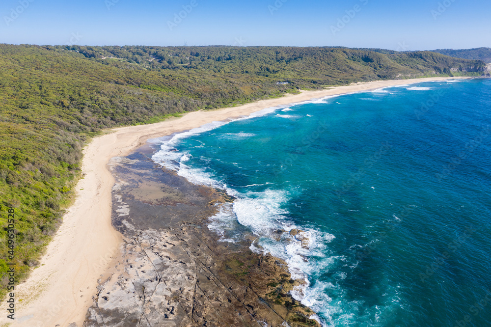 Dudley Beach - Newcastle NSW - Aerial view of one of Newcastle's Beaches - Australia