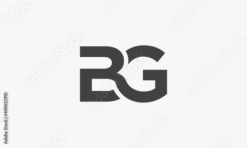 BG letter logo connected concept isolated on white background.