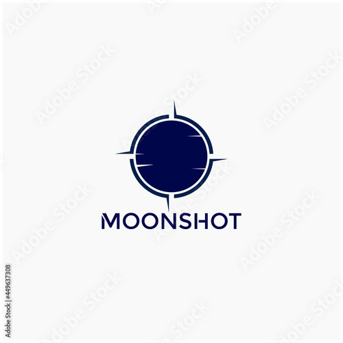 illustration vector graphic of moon shot 