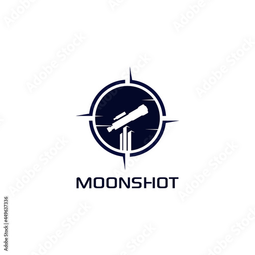 illustration vector graphic of moon shot 