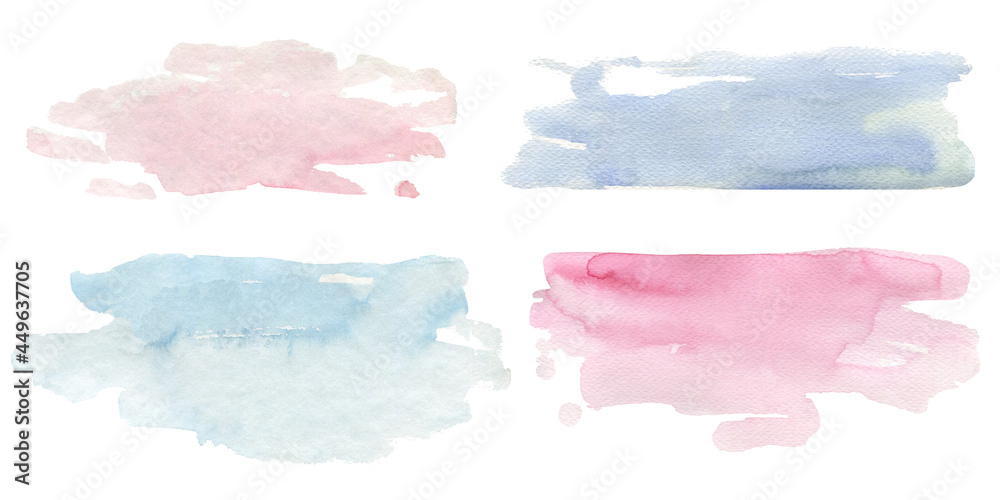 watercolor abstract spots. Soft, delicate, transparent, pastel watercolor backgrounds. Watercolor textures for background, cards, invitations, posters, business cards, scrapbooking
