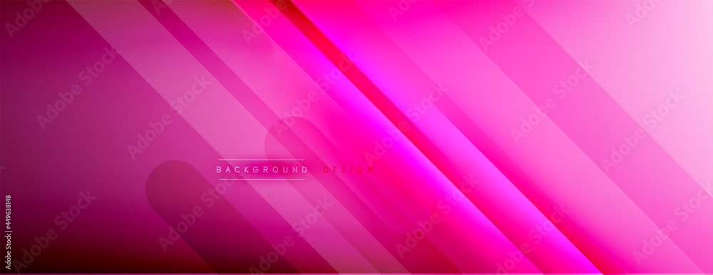 Abstract background - lines composition created with lights and shadows. Technology or business digital template. Trendy simple fluid color gradient abstract background with dynamic