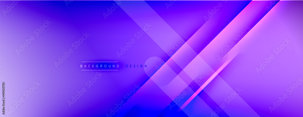 Abstract background - lines composition created with lights and shadows. Technology or business digital template. Trendy simple fluid color gradient abstract background with dynamic