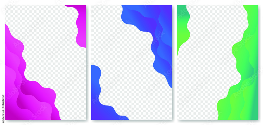 Modern Fluid Gradient Colors Abstract Background Collection