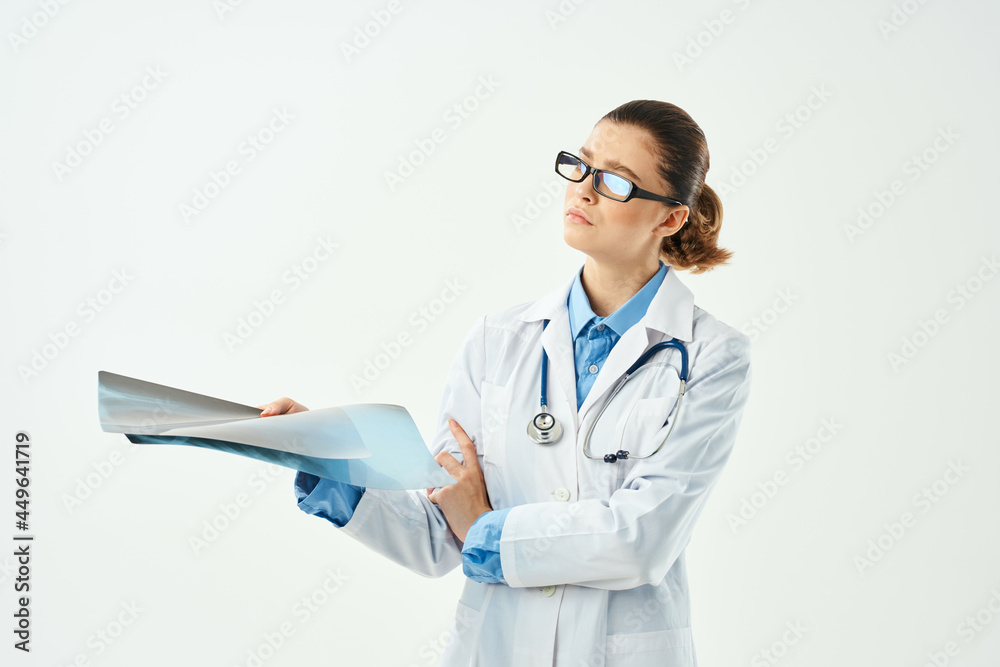 radiologist in white coat x-ray diagnostics health problems laboratory radiologist in white coat x-ray diagnostics health problems laboratory