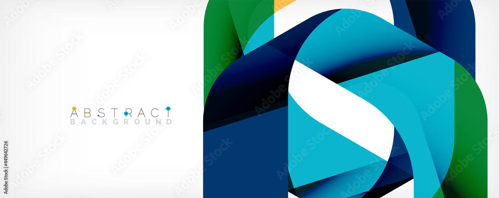 Geometric abstract background - multicolored abstract shapes on white. Vector Illustration For Wallpaper, Banner, Background, Landing Page Geometric abstract background - multicolored abstract shapes on white. Vector Illustration For Wallpaper, Banner, Background, Landing Page