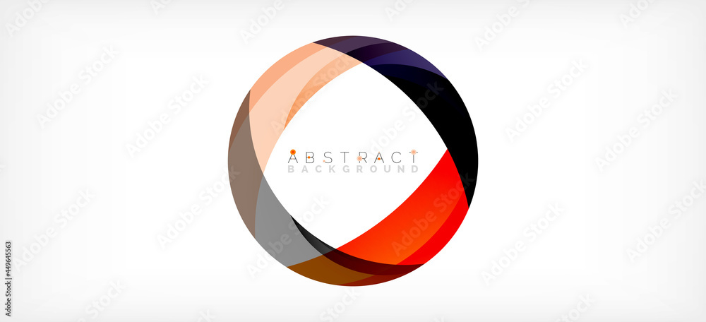 Color circle shapes, minimal geometric background. Trendy dynamic composition. Vector Illustration For Wallpaper, Banner, Background, Landing Page Color circle shapes, minimal geometric background. Trendy dynamic composition. Vector Illustration For Wallpaper, Banner, Background, Landing Page