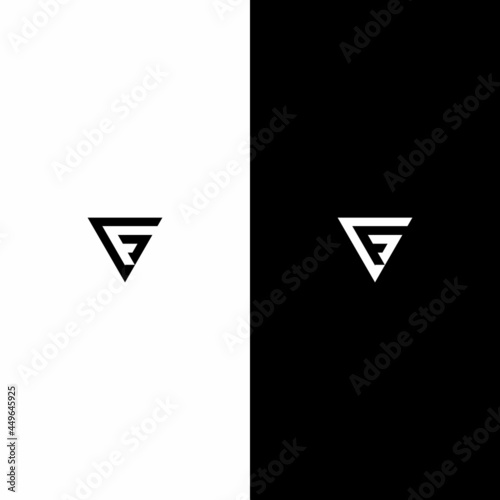 letter VF, FV logo