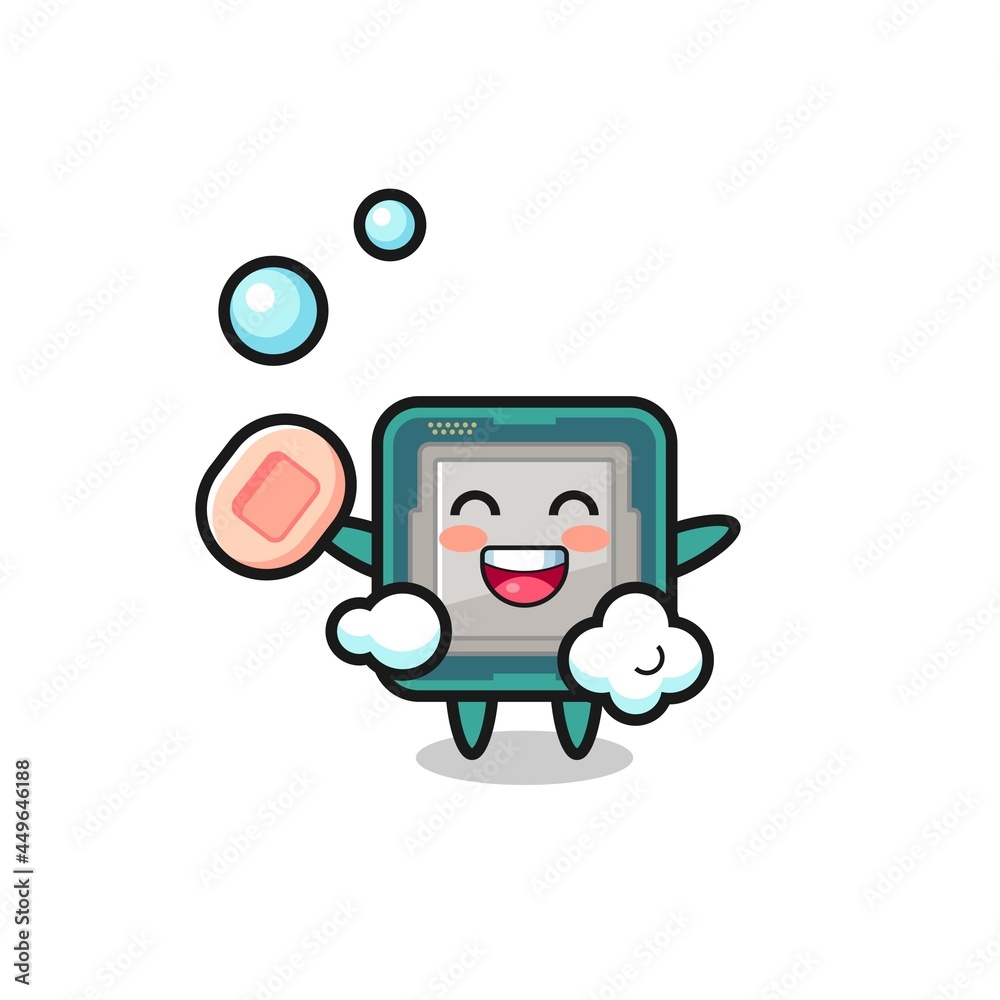 processor character is bathing while holding soap processor character is bathing while holding soap