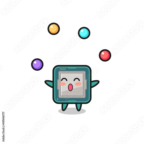 the processor circus cartoon juggling a ball