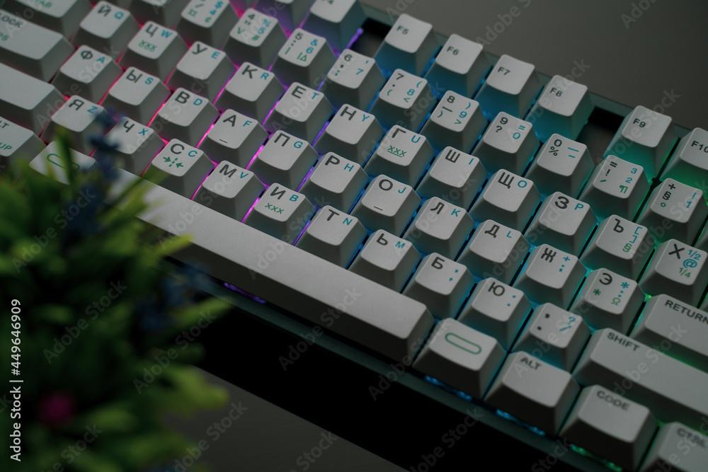 A stylish premium RGB mechanical gaming keyboard with alluminium base A stylish premium RGB mechanical gaming keyboard with alluminium base