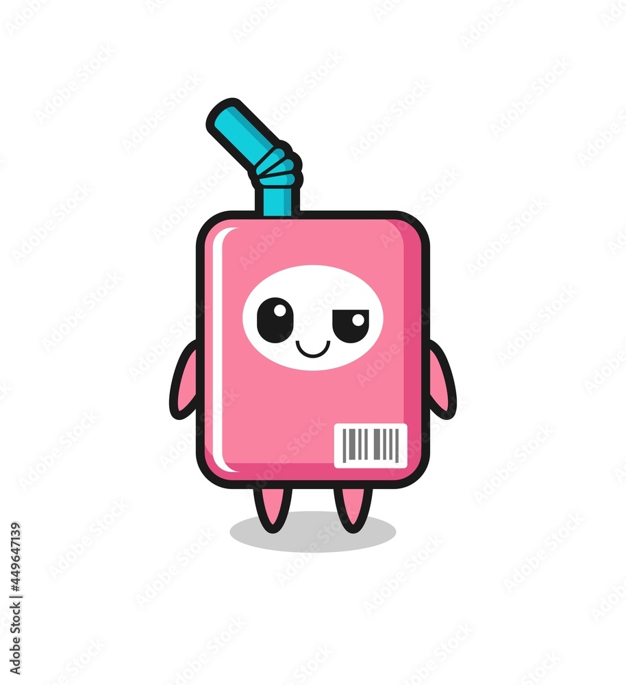 milk box cartoon with an arrogant expression milk box cartoon with an arrogant expression