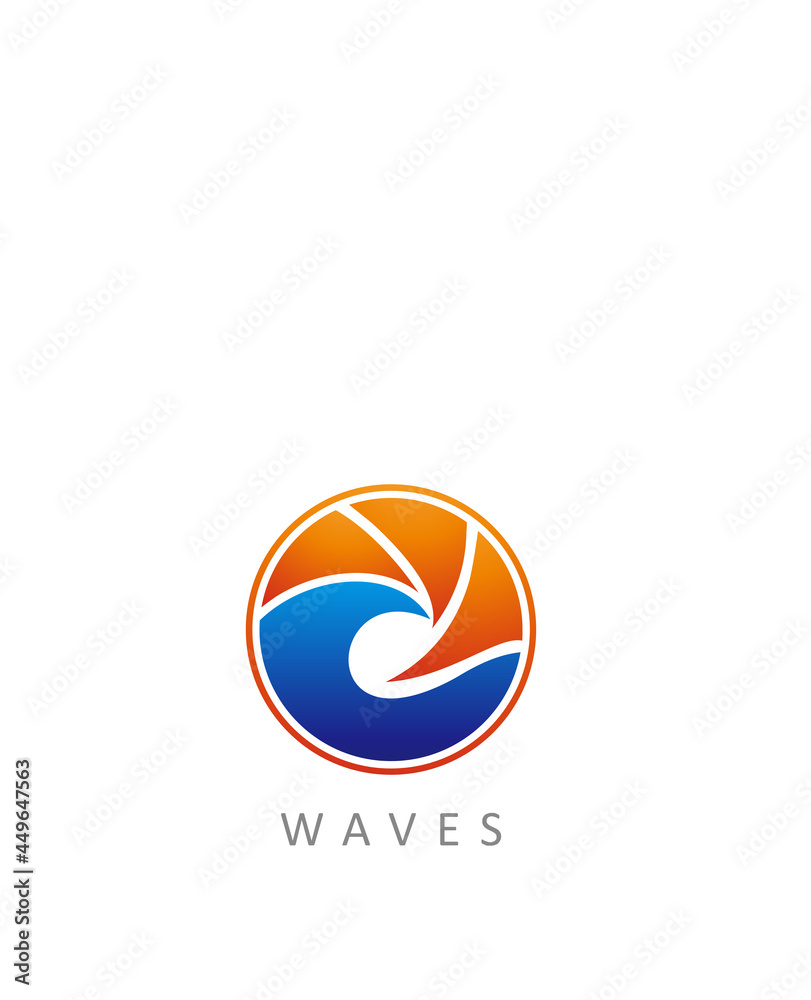 wave icon vector