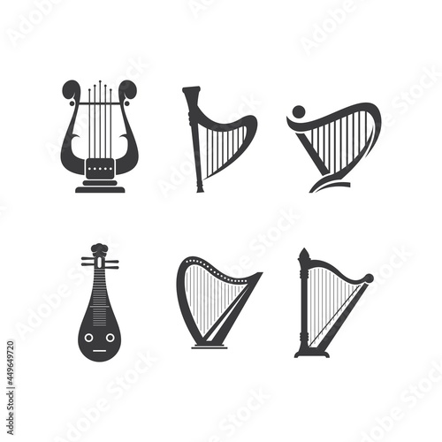 Harp illustration vector