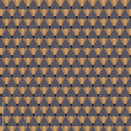  Vector seamless pattern with pencil tip .