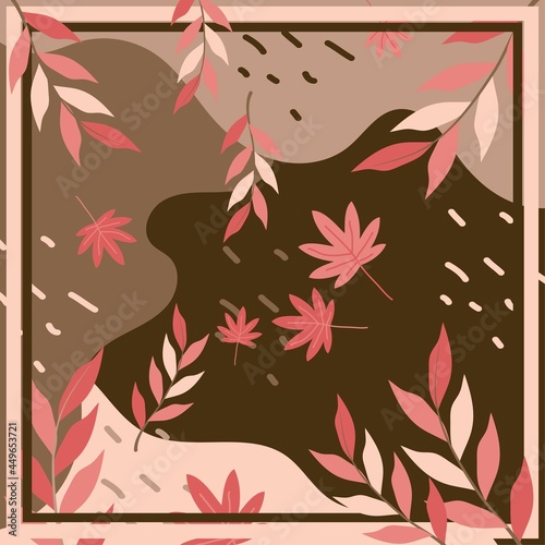 Hijab motif with floral pattern design. Silk scarf pattern vector design inspiration
