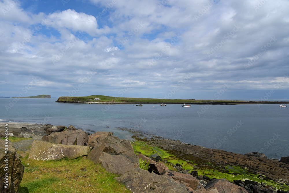 Staffin island in Portree Bay, Isle of Skye, Inner Hebrides, Scotland