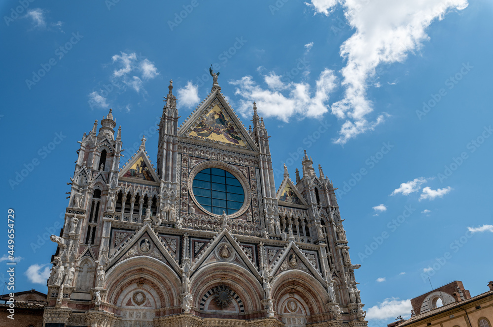 facade of the cathedral of siena