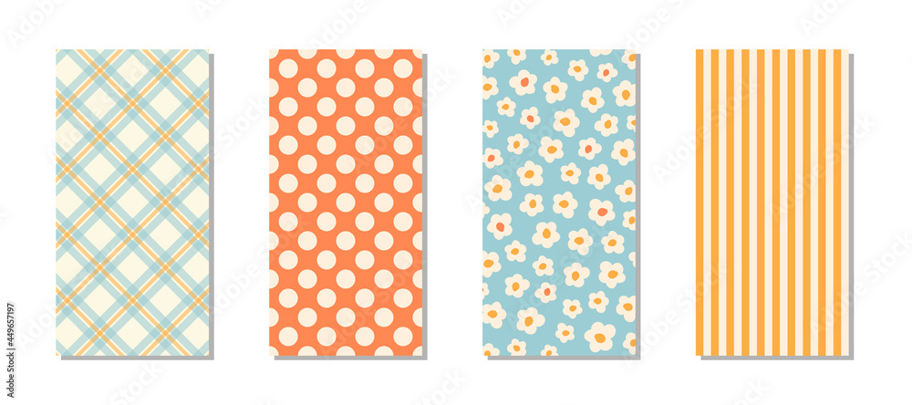 Set of retro 1970s style abstract backgrounds Set of retro 1970s style abstract backgrounds