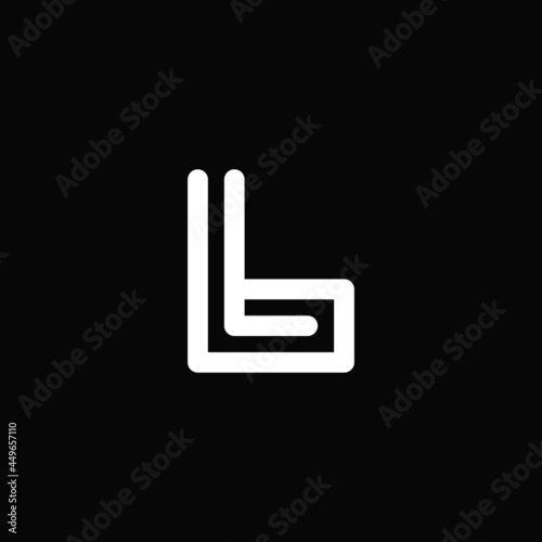 Minimalist letter L outline or monogram white logo isolated on background