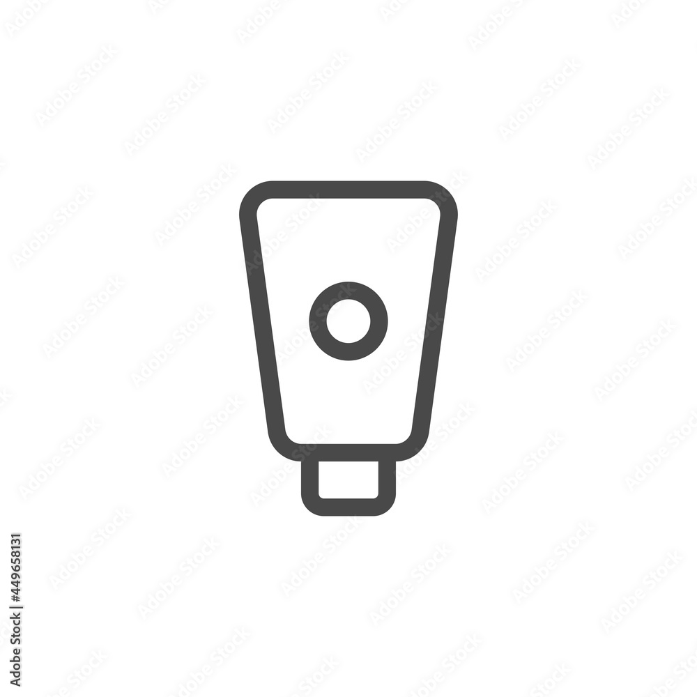 Sunscreen icon isolated on white background. Tube symbol modern, simple, vector, icon for website design, mobile app, ui. Vector Illustration
