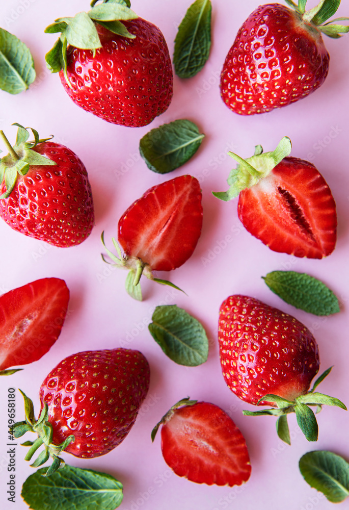 Fresh ripe delicious strawberries