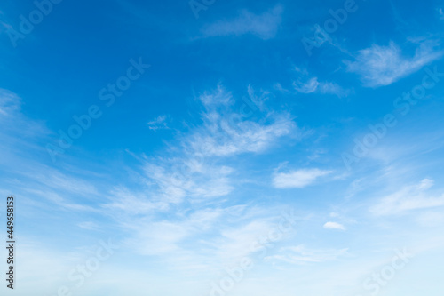 blue sky with soft white cloud