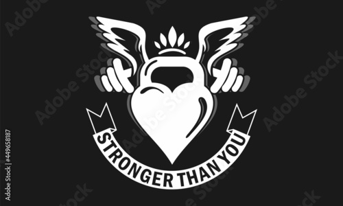 She Stronger Than You, strong woman, Fitness Design Vector