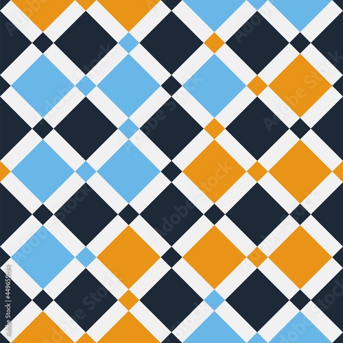 Seamless abstract architectural pattern tiles background.
